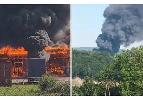 Pożar hali w Mszanie Dolnej. Apel straży do mieszkańców