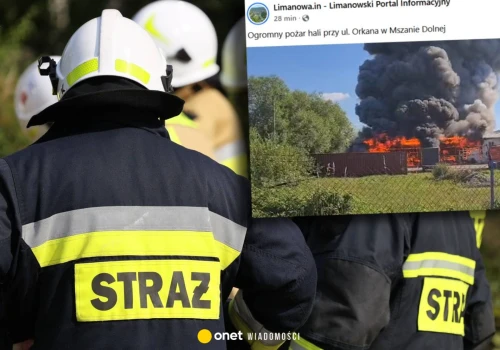 Ogromny pożar w Małopolsce. Kłęby czarnego dymu nad miastem
