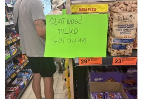 Awaria w Biedronce w Warszawie. 