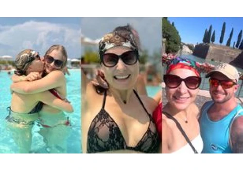 Odziana w koronkowe bikini Magdalena Narożna relacjonuje rodzinny wyjazd do Włoch: przejażdżka rowerowa i harce w wodzie (ZDJĘCIA)