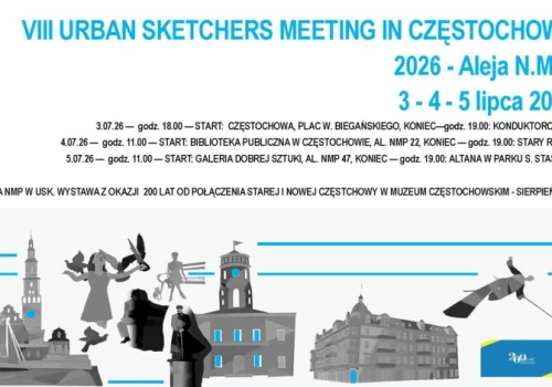 Aleja NMP oczami miejskich szkicowników. Urban Sketchers wracają do Częstochowy