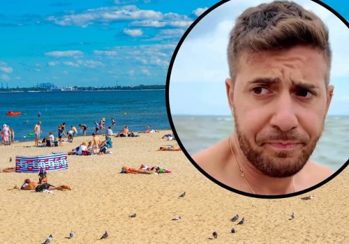 Włoch wszedł do Bałtyku i nagrał swoje wrażenia. 