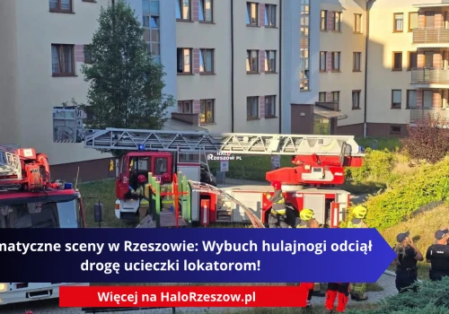 Dramatyczne sceny w Rzeszowie: Wybuch hulajnogi odciął drogę ucieczki lokatorom!