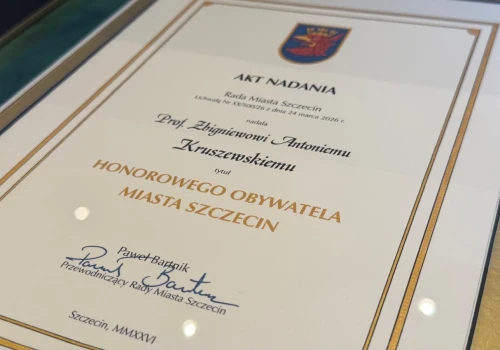 Szczecin ma nowego Honorowego Obywatela