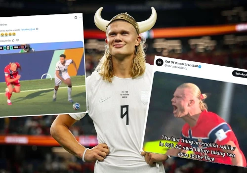 Biegnący Erling Haaland stał się jednym z najpopularniejszych memów mundialu