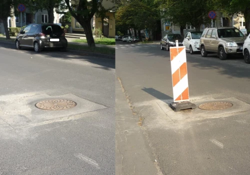 Śladem naszej wczorajszej interwencji: niby uszkodzenie „naprawiono”, ale chyba nie do końca o taką jakość chodziło