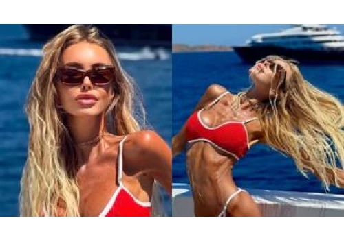 Julia Dybowska prezentuje ultraszczupłe ciało w bikini, a internauci są zaniepokojeni jej wyglądem: 