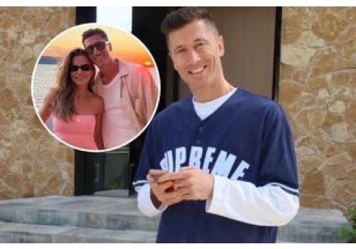 Robert Lewandowski w uścisku z żoną. Takie sceny tuż przed wylotem do USA