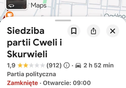 „Pałac Kibolski”, „Muzeum Powstania III Rzeszy”. Szokujące nazwy na mapach Google’a. Stadion Legii, Lecha i siedziba PiS też oberwały!