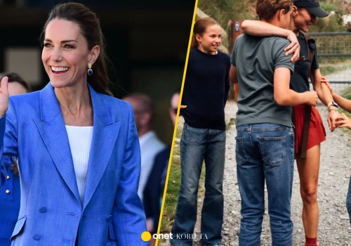 Księżna Kate zachwyca nowymi zdjęciami z dziećmi. Książę George już niemal dorównuje jej wzrostem