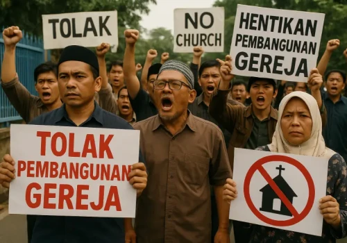 Muzułmanie protestują przeciwko obecności Kościoła w Indonezji