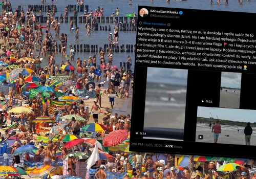 Pokazał, co nad ranem działo się na plaży. 