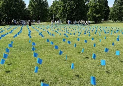800 flag dla 800 pacjentów z tą rzadką chorobą. Symbol solidarności i apel o szybką diagnostykę