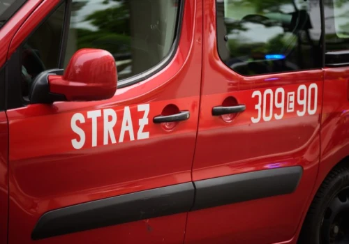 Pożar domu pod Zgierzem. Zawalił się dach budynku