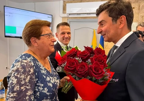Teresa Misterek z tytułem Zasłużony dla Gminy Chełm Śląski