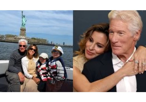 Richard Gere pochwalił się zdjęciem z młodszą o 34 LATA żoną i ich synami. Zyskał przy nich witalność? (FOTO)