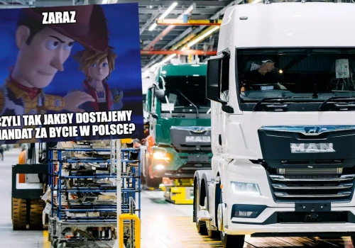 Pracownicy polskiej fabryki MAN strajkują, bo chcą zarobków jak koledzy w Niemczech, szefostwo tłumaczy, że tu jest Polska