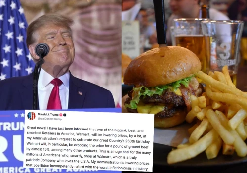Trump zapowiedział tańszą mieloną wołowinę w jednej z sieci sklepów w ramach świętowania niepodległości