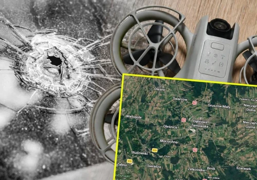 Tego kierująca się nie spodziewała. W jej samochód uderzył dron