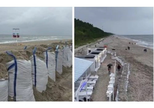 Krynica Morska szykuje się na uderzenie wiatru. 