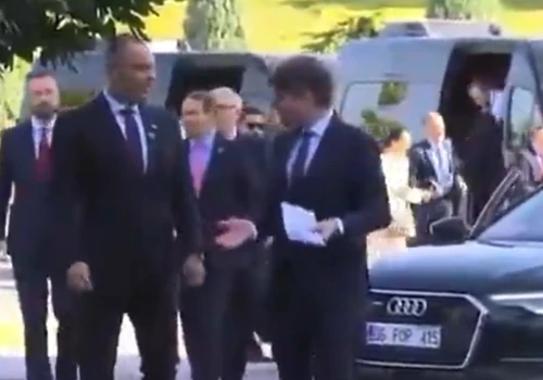 Nawrocki na szczycie NATO. Nagle zauważył Kosiniaka i Sikorskiego