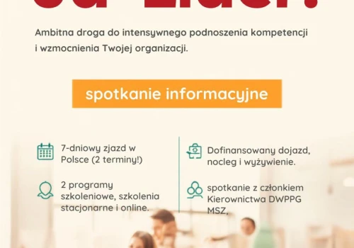 Zaproszenie na spotkanie informacyjne projektu „Ja-Lider”