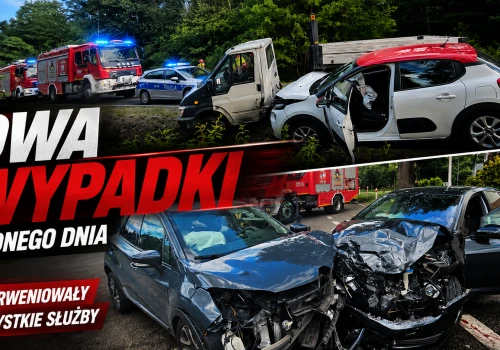 Groźne zdarzenia na DW193. Dwa wypadki w odstępie kilku godzin