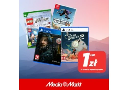 Wyprzedaż gier konsolowych w Media Markt. Czwarte pudełko na PS5, XSX i Switcha 2 za 1 zł!