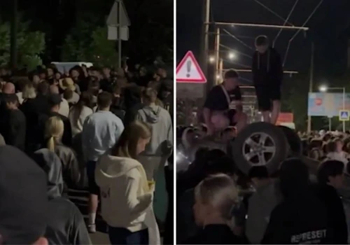 Sceny we Lwowie. Tłum przewrócił wojskowy samochód