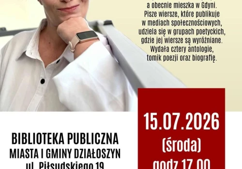 15 lipca w Działoszynie spotkanie z poetką, która pochodzi z tego miasta a mieszka w Gdyni