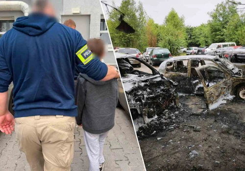 Młodzi Ukraińcy spalili w Poznaniu pięć aut. Najmłodszy ma 8 lat