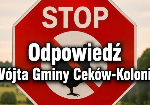 Oświadczenie Wójta Gminy Ceków-Kolonia ws. artykułu 