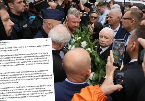 Prezes Kaczyński nie był murem za polskim mundurem i nawrzucał policjantom na miesięcznicy