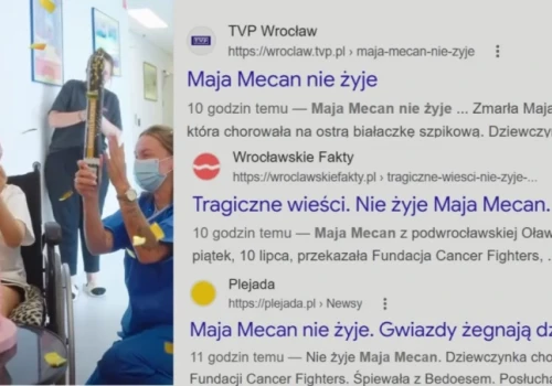 Maja Mecan żyje! Uśmierciły ją dziennikarskie hieny, walczące o kliki
