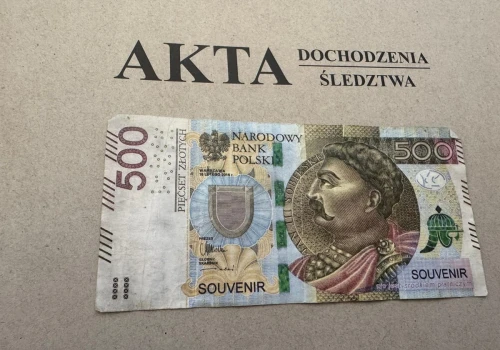 Zapłaciła za zakupy banknotem 