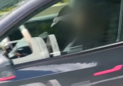 Kobieta spała podczas jazdy na autostradzie. Świadkowie nie wierzyli w to, co widzą