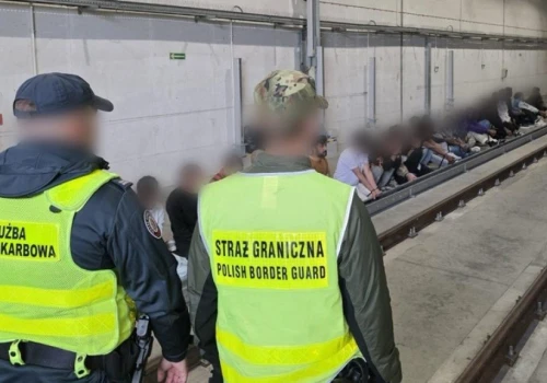 27 migrantów ukrytych w tirze z torfem