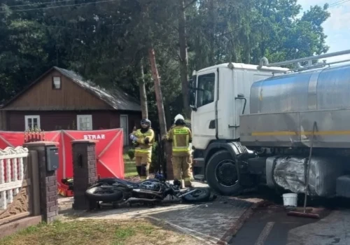 Tragiczny wypadek w Borsukach. Droga jest całkowicie zablokowana