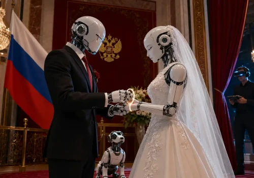 Takie rzeczy tylko w Rosji. Humanoidalne roboty wzięły ślub