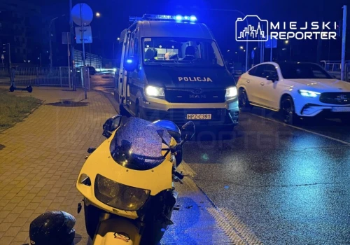 Pijany Ukrainiec na motocyklu, doprowadził do kolizji po czym zaatakował poszkodowaną