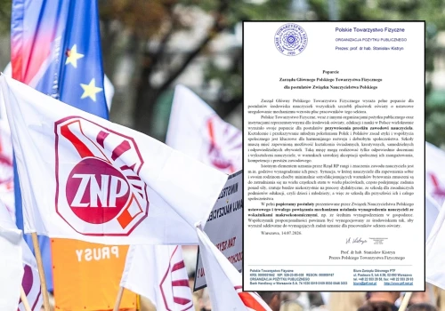 Polskie Towarzystwo Fizyczne popiera postulaty ZNP ws. godnych płac. „Przywrócenie prestiżu zawodowi nauczyciela”