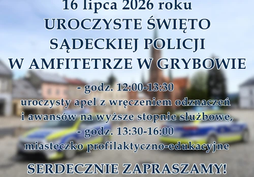 Święto Policji w Grybowie. Będą awanse, pokazy sprzętu i atrakcje dla całych rodzin
