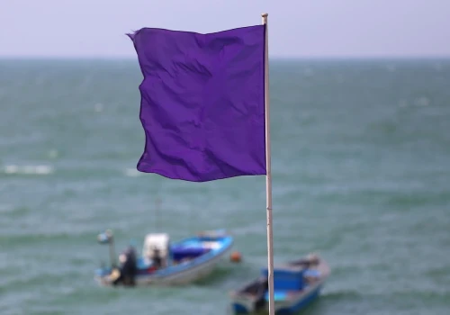 Fioletowa flaga na plaży nie pojawia się bez powodu. Niewielu wie, przed czym ostrzega