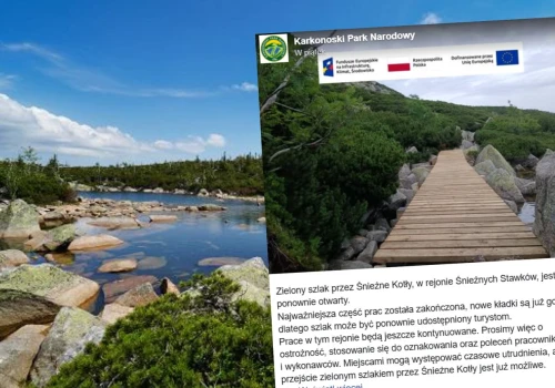 Urokliwy szlak w Karkonoszach ponownie otwarty. Nie każdy jest zadowolony ze zmian. 