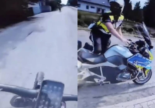 Piszczał, że przeprasza. 16-latek na elektrycznym motocyklu skuty po pościgu