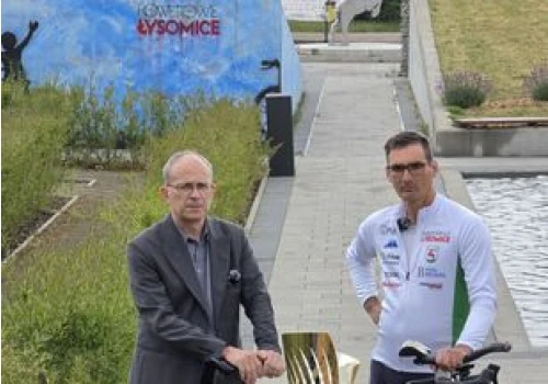 Widok na trybuny. W Łysomicach biją rekordy i dlatego mają rowerową stolicę Polski