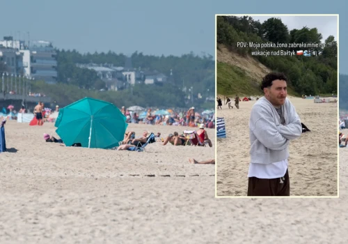 Włoch pojechał nad polskie morze. 
