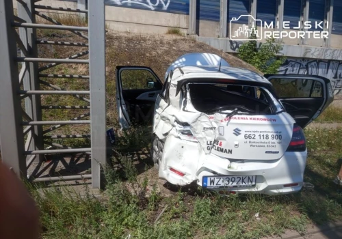 Ciężarówka uderzyła w samochód nauki jazdy na S8. Dwie osoby w szpitalu