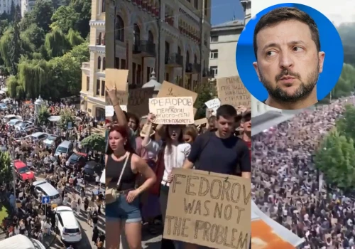 Ukraińcy protestują w Kijowie po tym, jak Zełenski odwołał ministra obrony