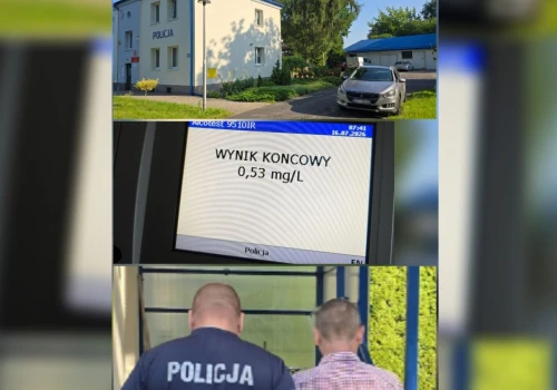 Przyjechał na policyjny dozór i chciał odjechać autem. Miał promil alkoholu